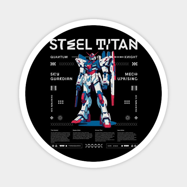 Anime Mecha Streetwear - Steel Titan Magnet by Designed By Marty
